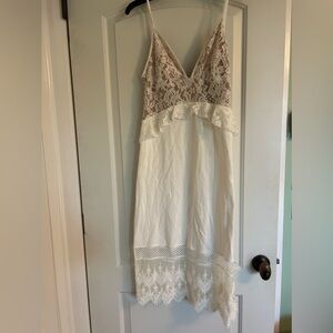 French Connection White Dress w/ Lace